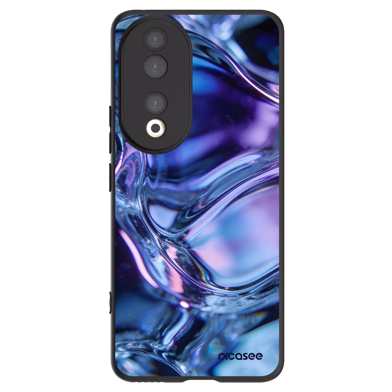 Picasee crna silikonska maskica za Honor 90 5G - Iris liquid