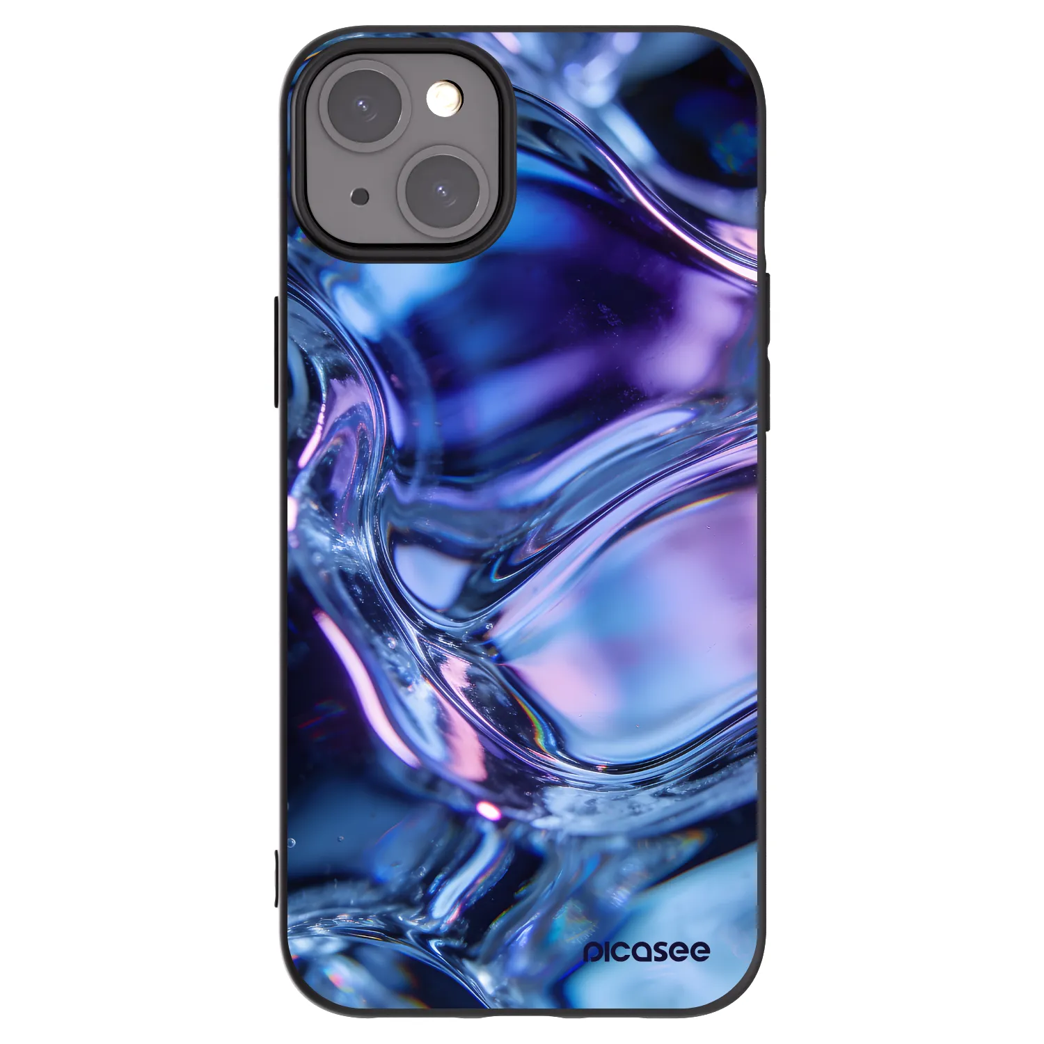 Picasee crna silikonska maskica za Apple iPhone 15 Plus - Iris liquid