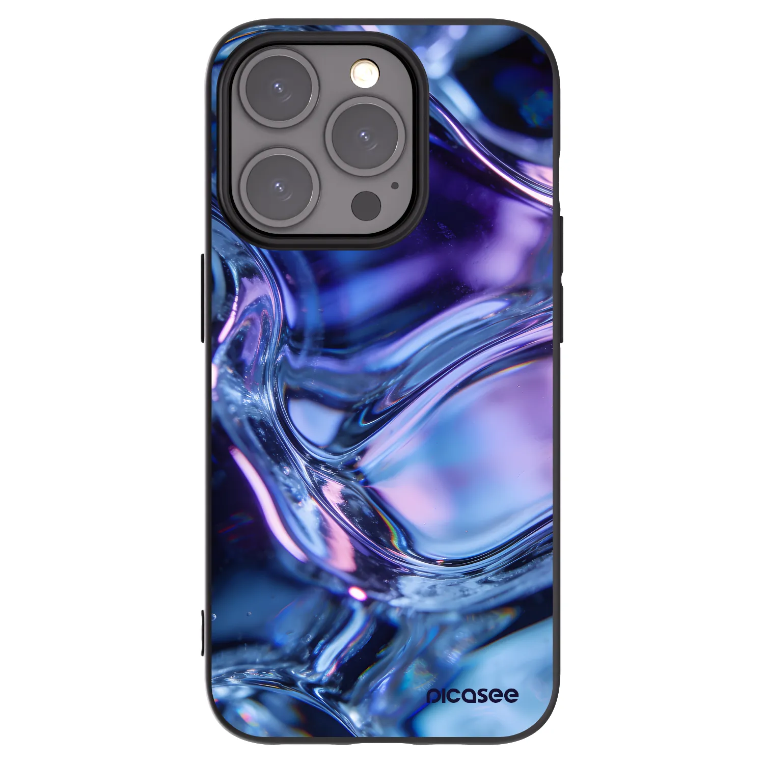 Picasee crna silikonska maskica za Apple iPhone 15 Pro - Iris liquid