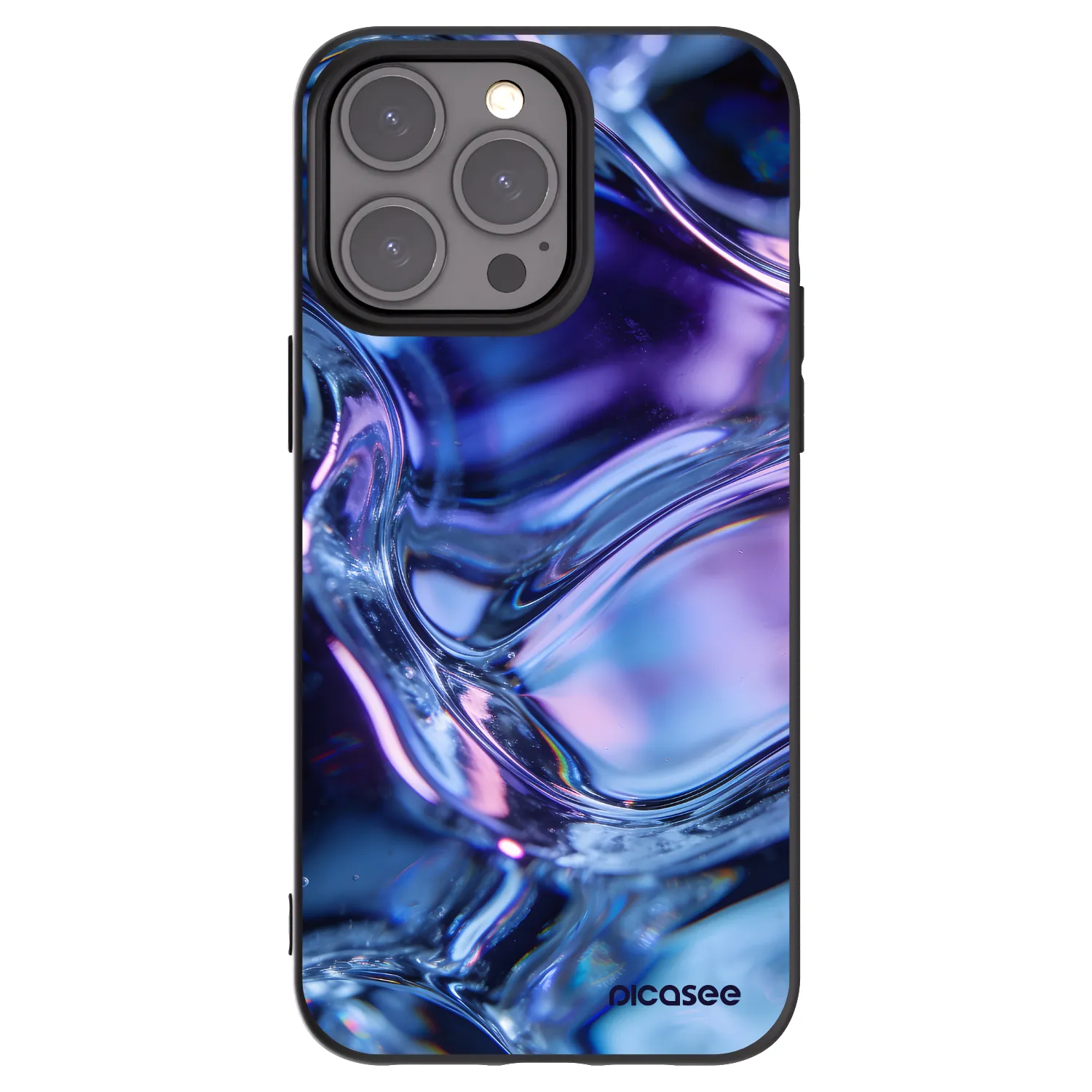 Picasee crna silikonska maskica za Apple iPhone 15 Pro Max - Iris liquid
