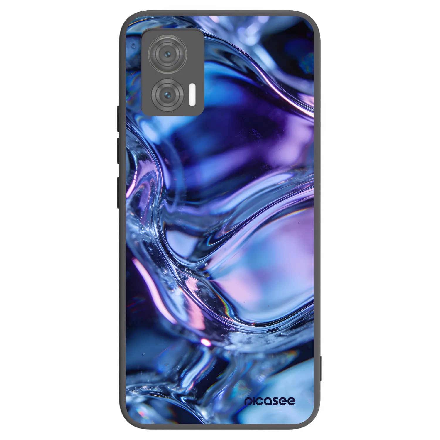 Picasee crna silikonska maskica za Motorola Edge 30 Neo - Iris liquid