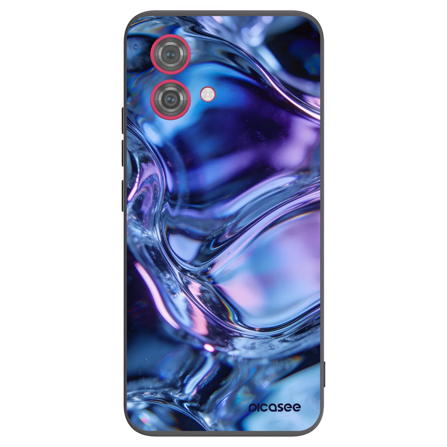 Picasee crna silikonska maskica za Motorola Moto G84 5G - Iris liquid