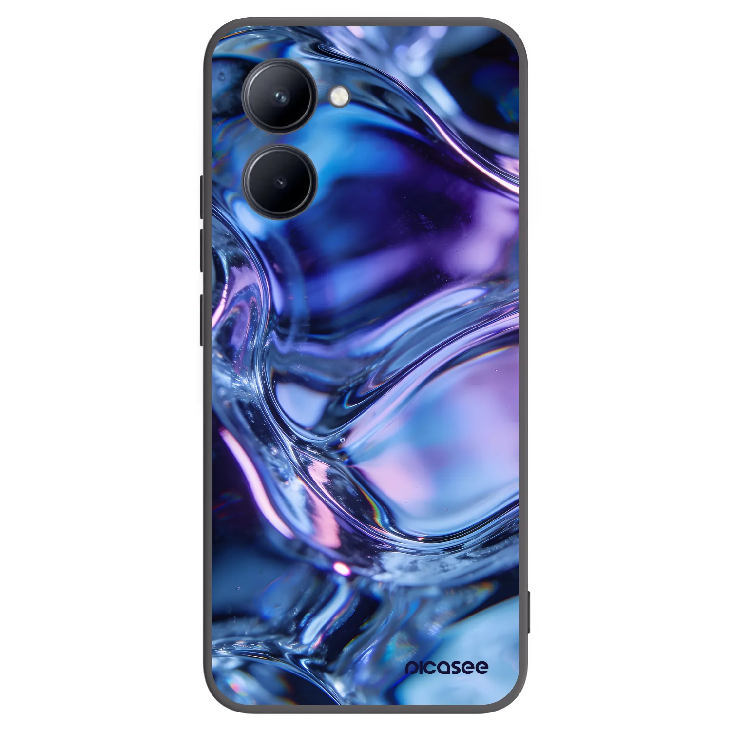 Picasee crna silikonska maskica za Realme C33 (2023) - Iris liquid