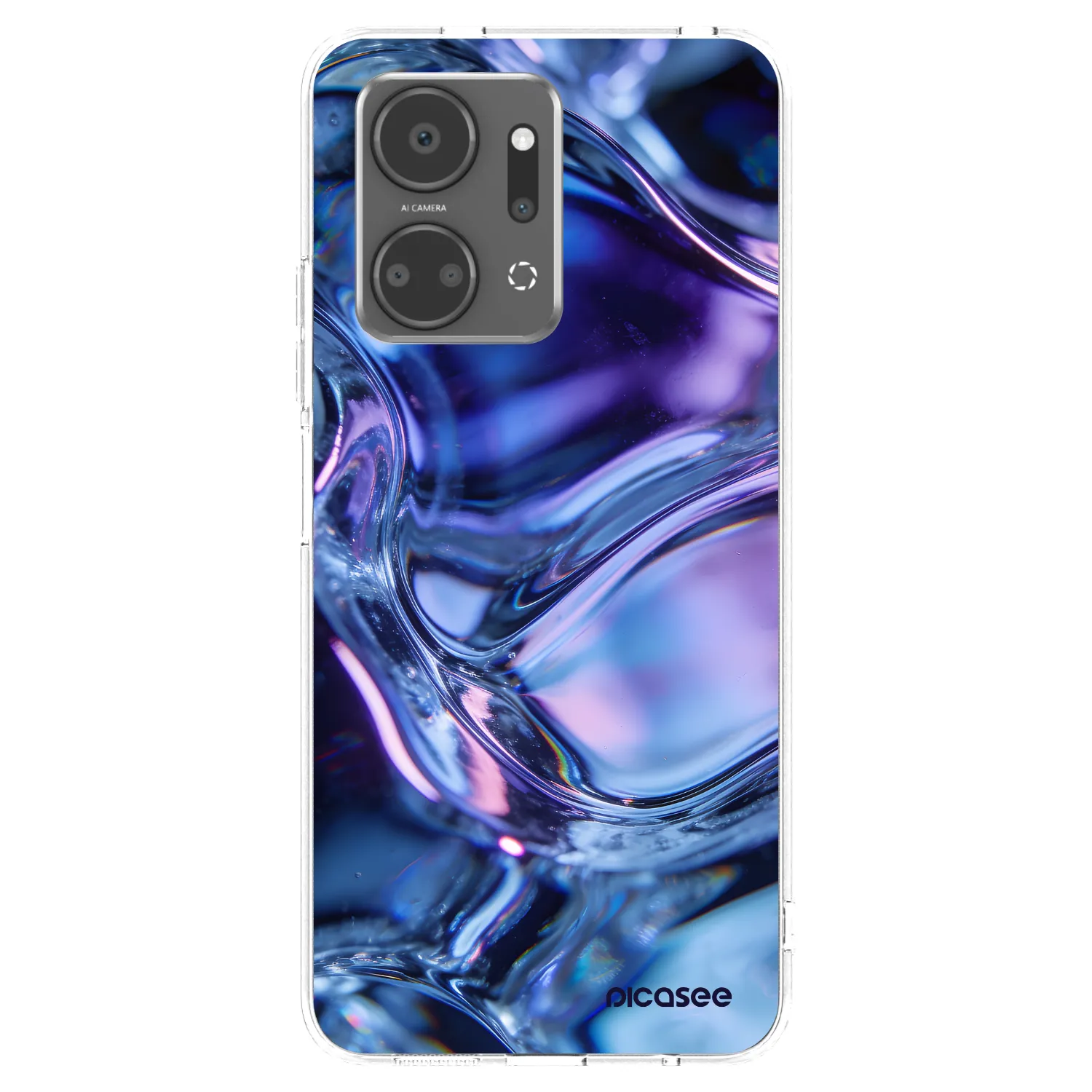 Picasee silikonska prozirna maskica za Honor X7a - Iris liquid