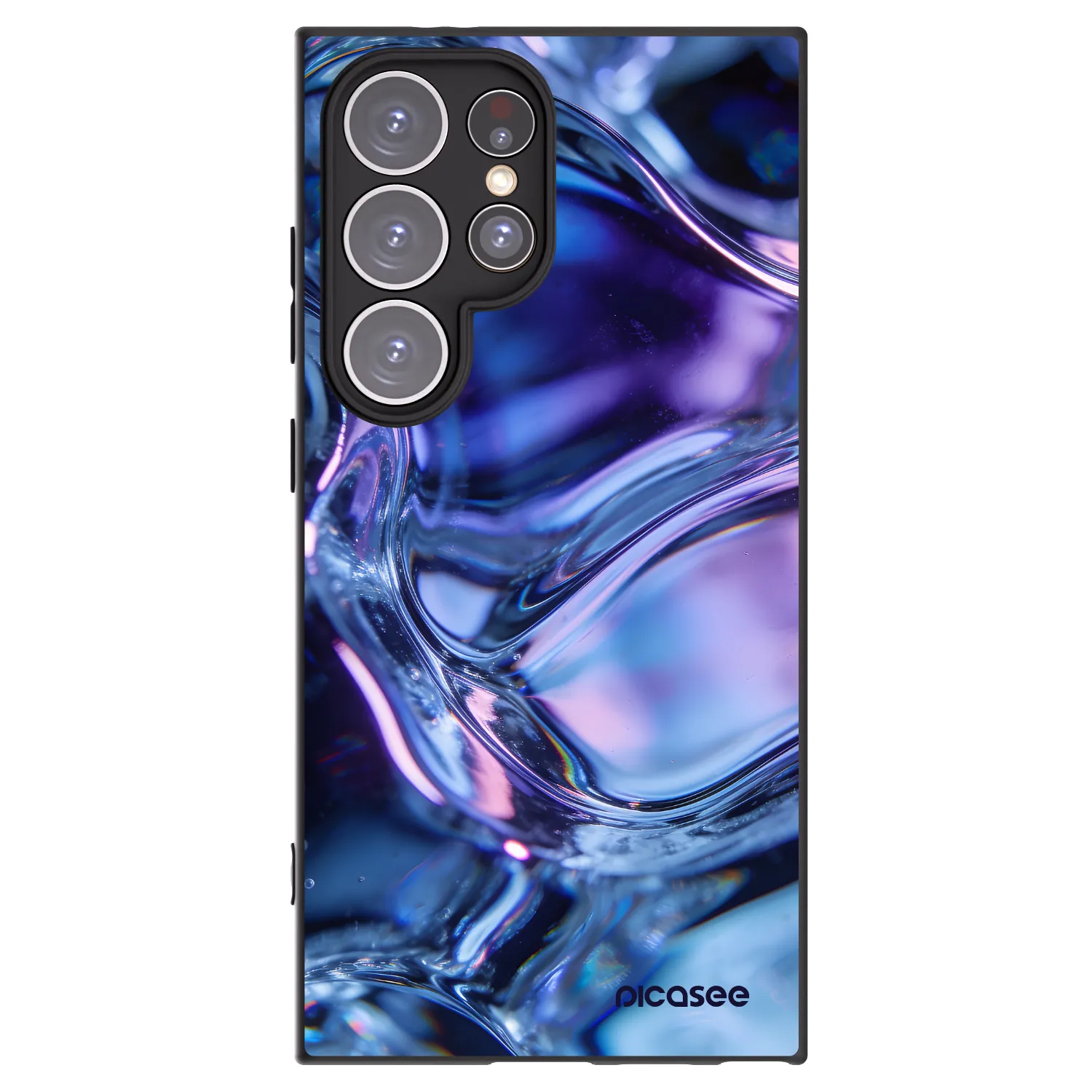 Picasee crna silikonska maskica za Samsung Galaxy S24 Ultra S928B 5G - Iris liquid