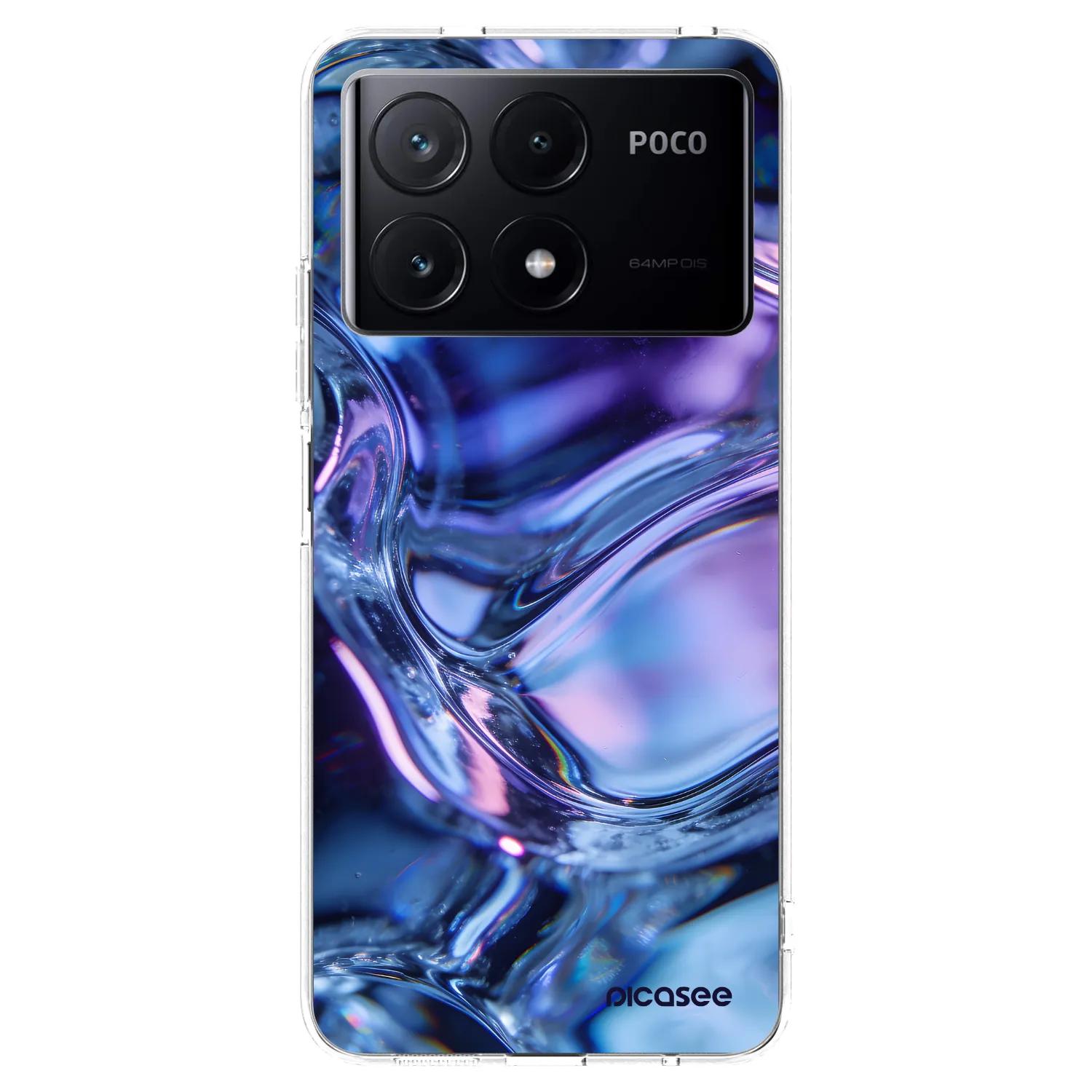 Picasee silikonska prozirna maskica za Xiaomi Poco X6 Pro - Iris liquid