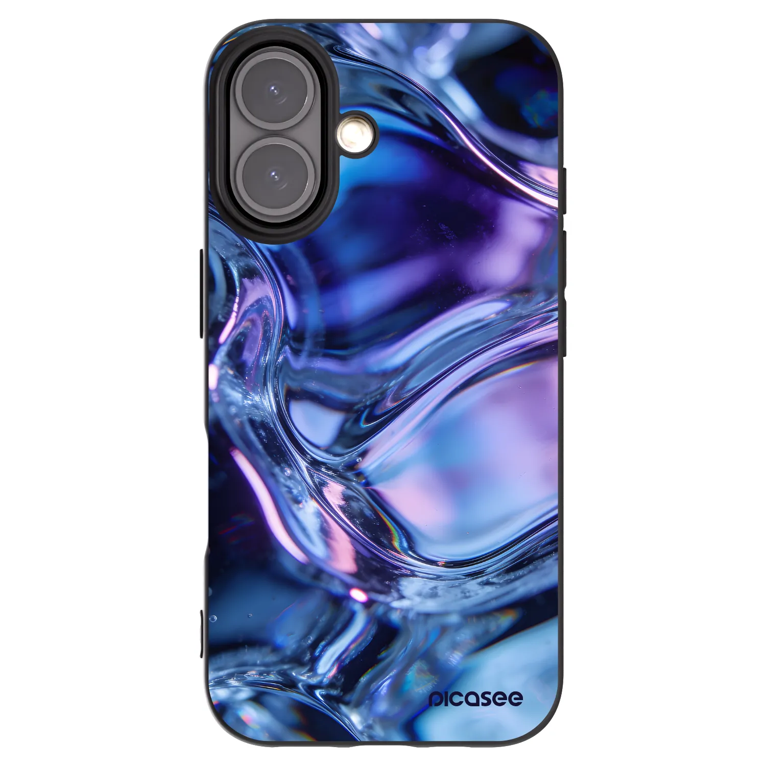 Picasee crna silikonska maskica za Apple iPhone 16 - Iris liquid