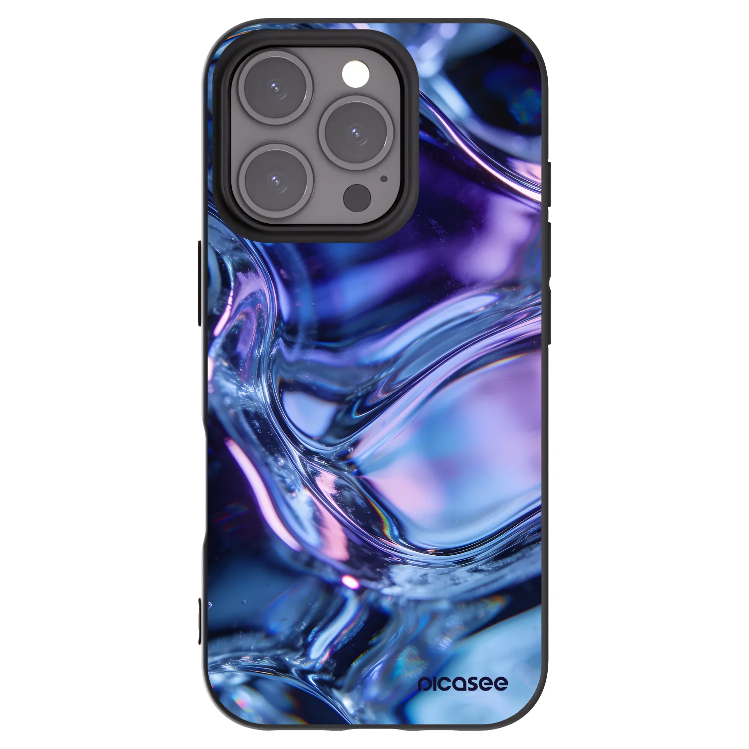 Picasee crna silikonska maskica za Apple iPhone 16 Pro - Iris liquid
