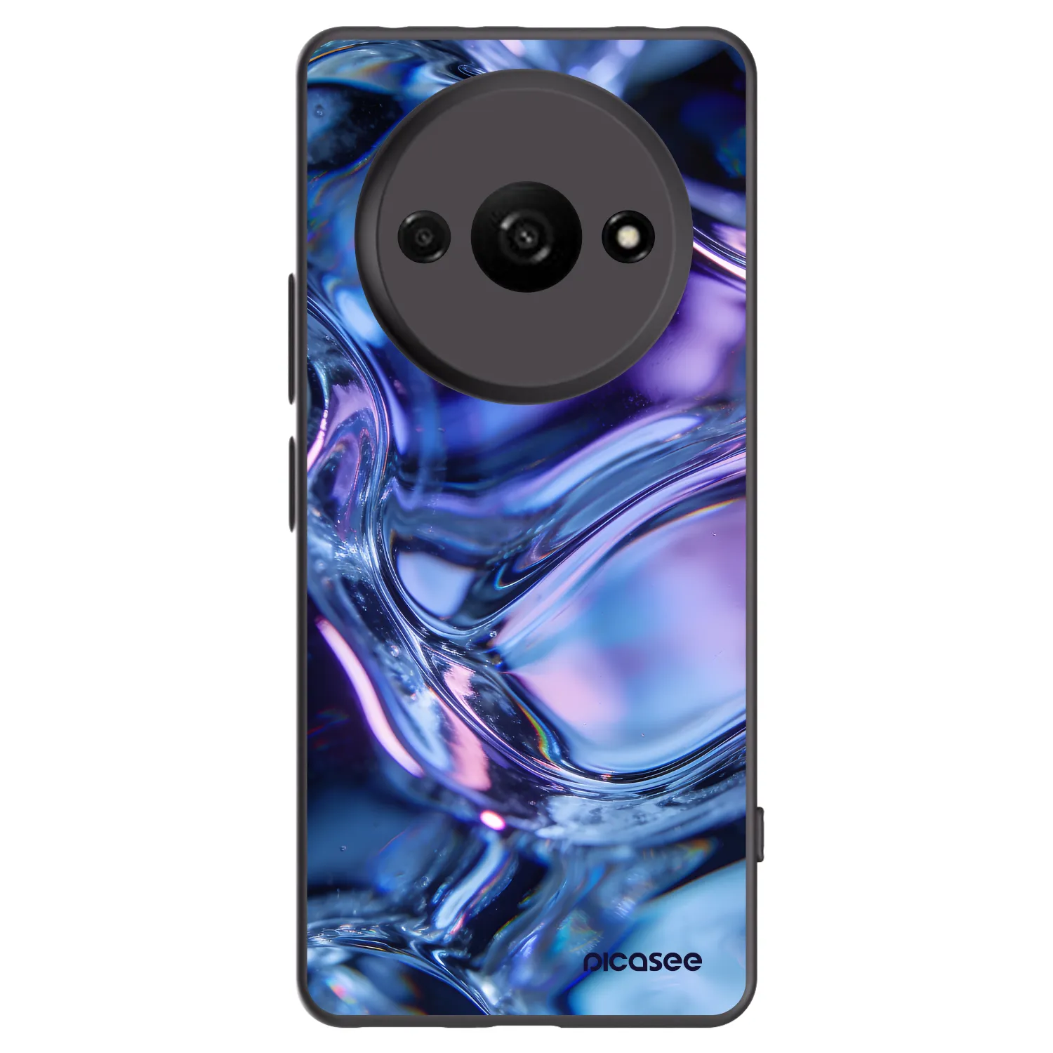 Picasee crna silikonska maskica za Xiaomi Redmi A3 - Iris liquid