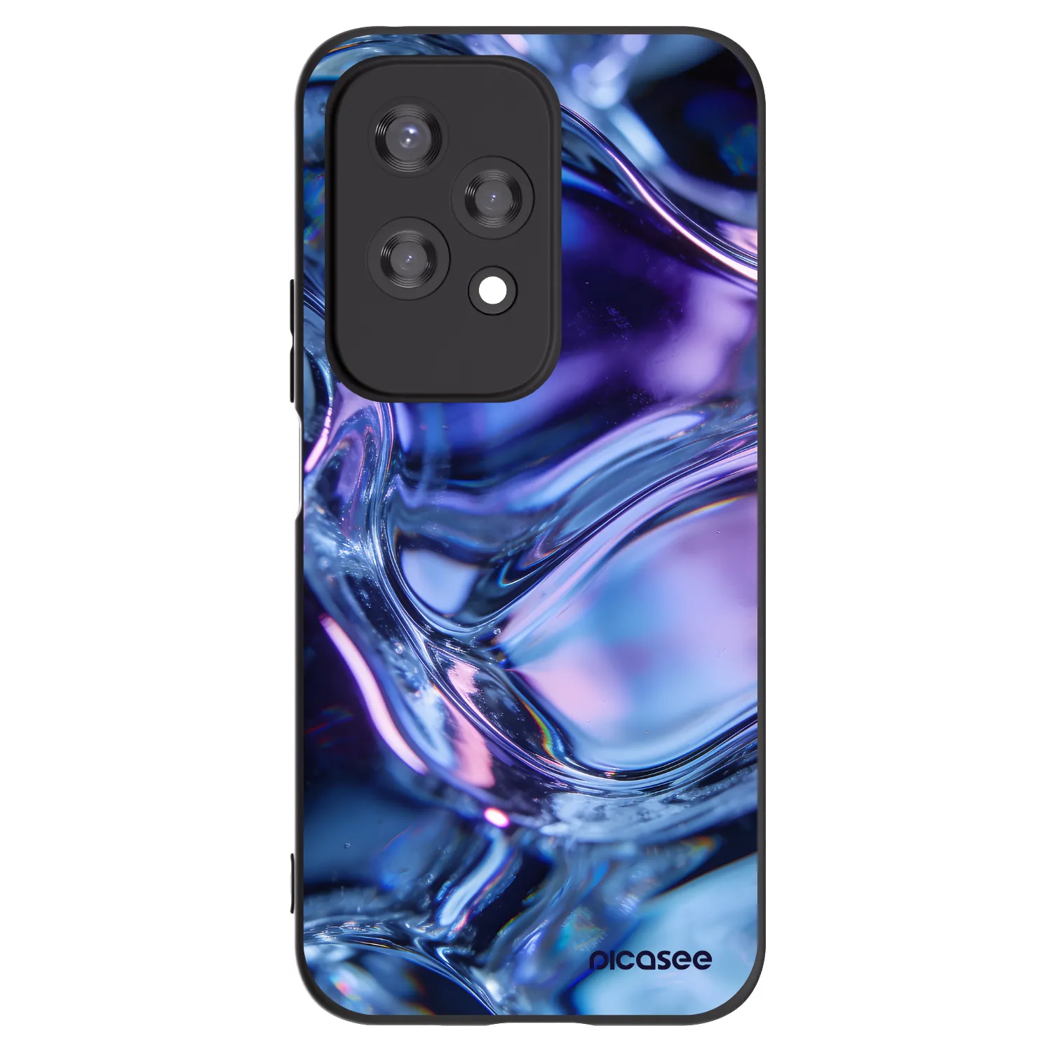 Picasee crna silikonska maskica za Honor 200 Lite - Iris liquid
