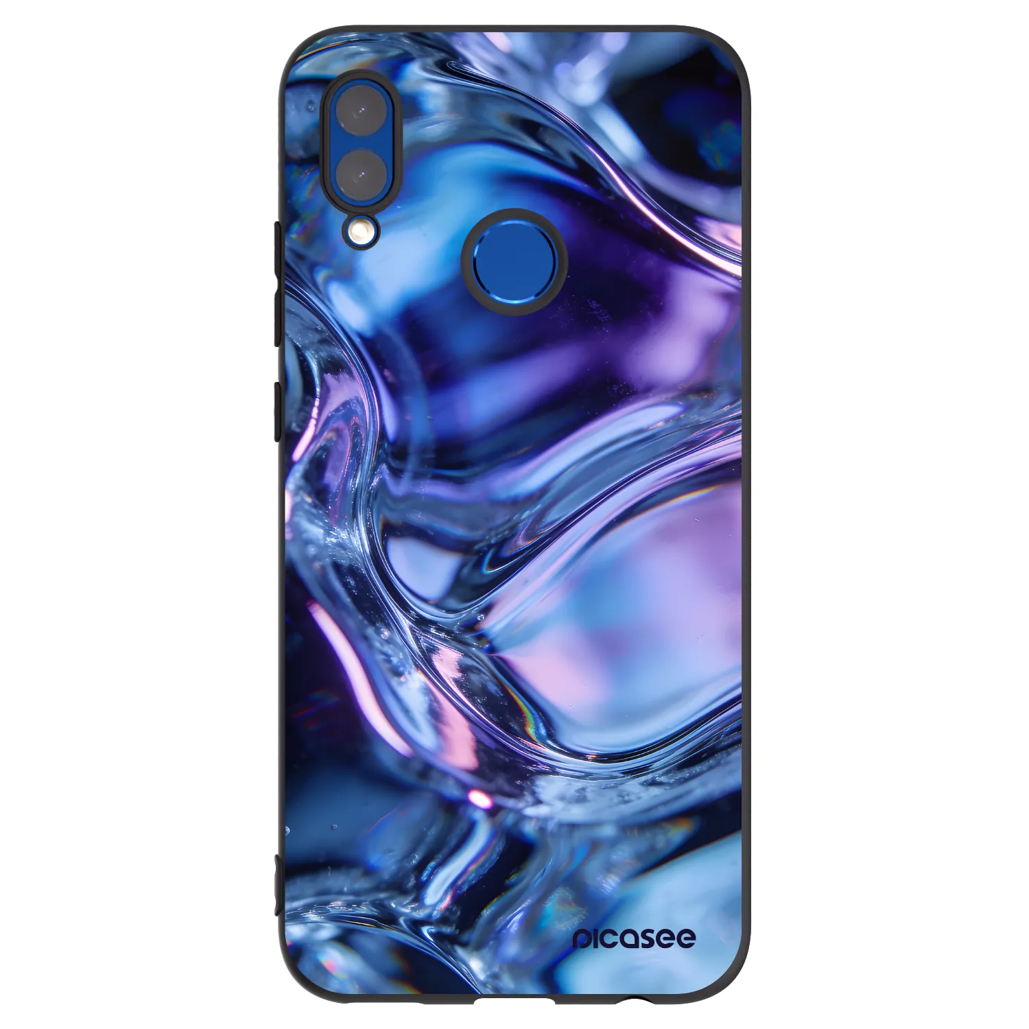 Picasee crna silikonska maskica za Honor 10 Lite - Iris liquid