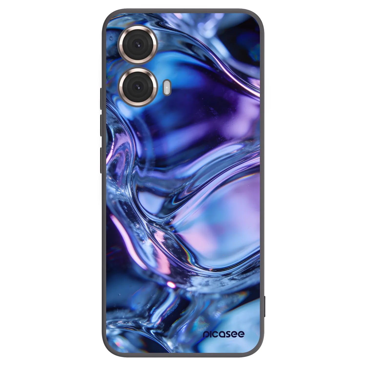 Picasee crna silikonska maskica za Motorola Moto G85 - Iris liquid