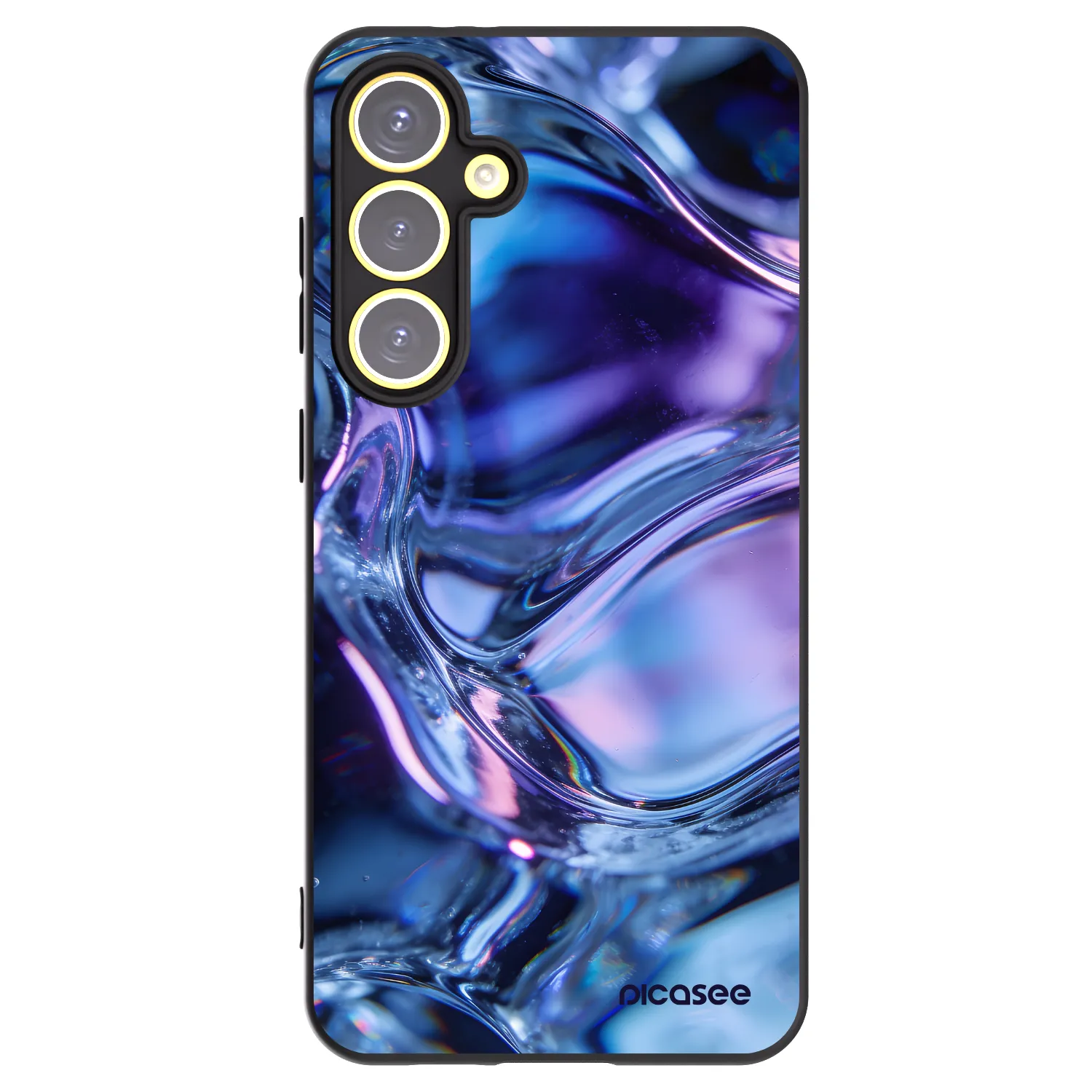 Picasee crna silikonska maskica za Samsung Galaxy S24 FE S721B - Iris liquid