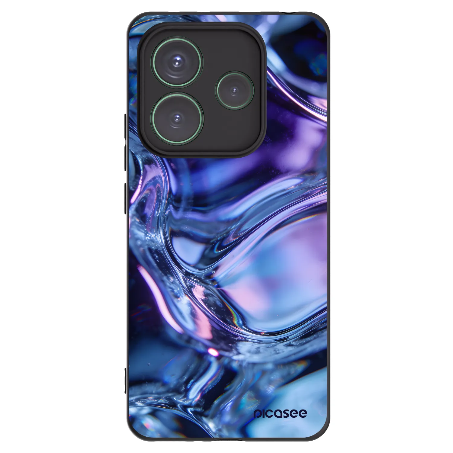 Picasee crna silikonska maskica za Xiaomi Redmi Note 14 5G - Iris liquid