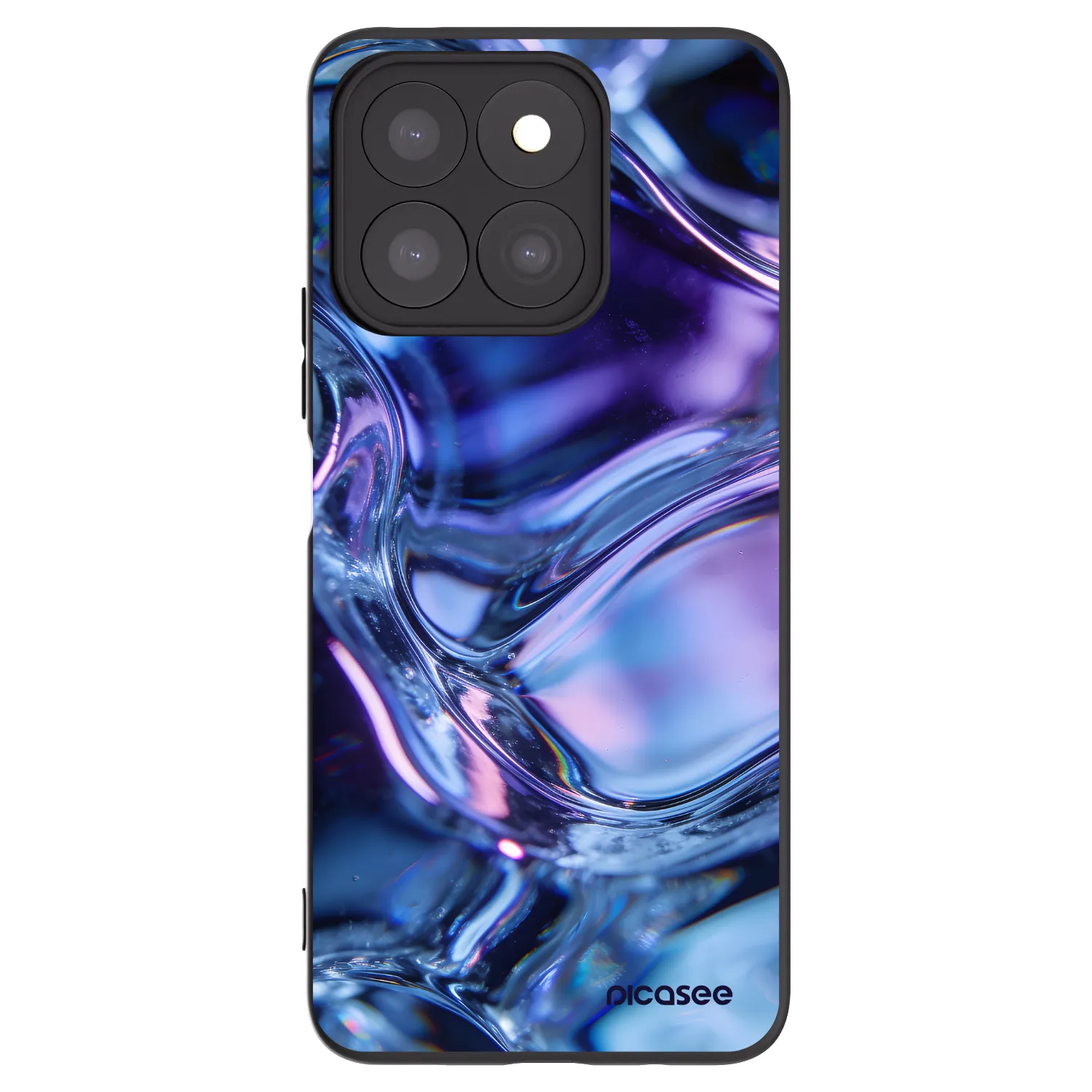 Picasee crna silikonska maskica za Honor X8c - Iris liquid