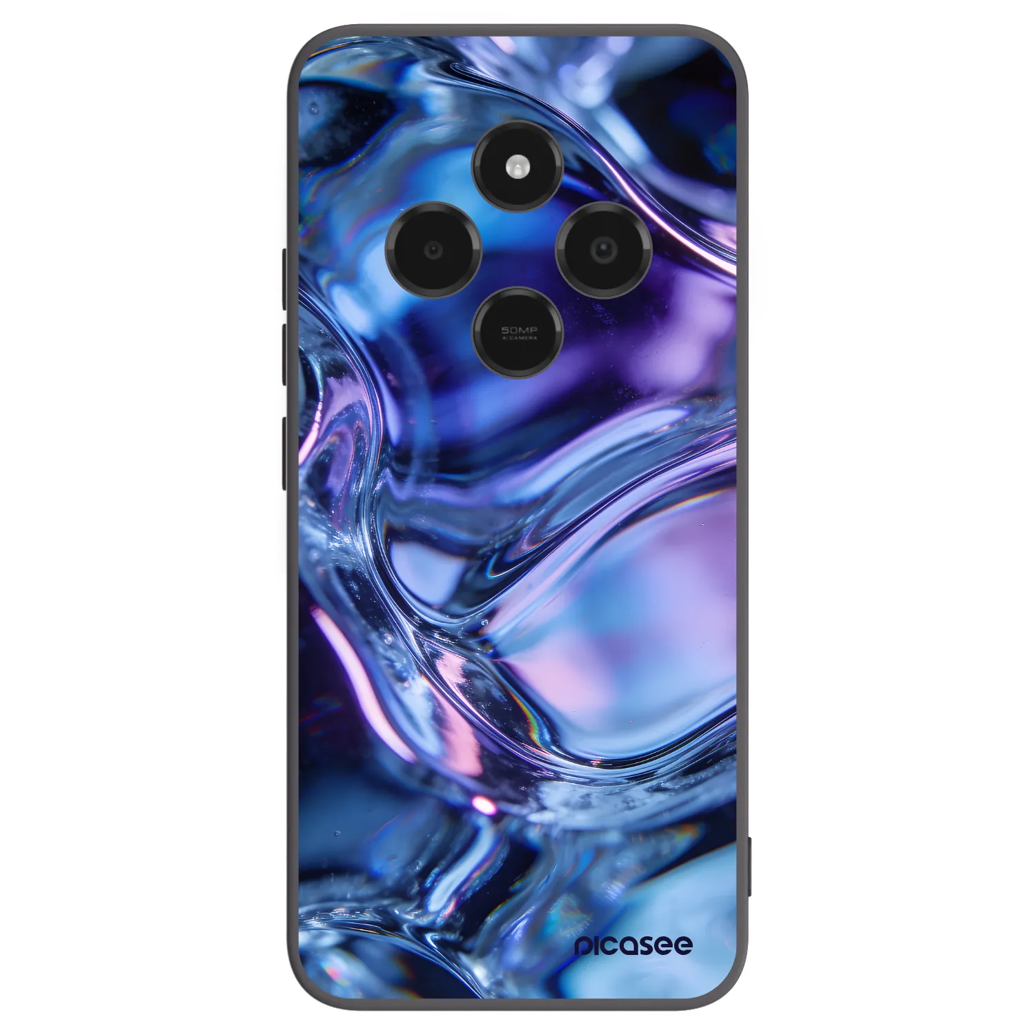 Picasee crna silikonska maskica za Xiaomi Poco C75 - Iris liquid