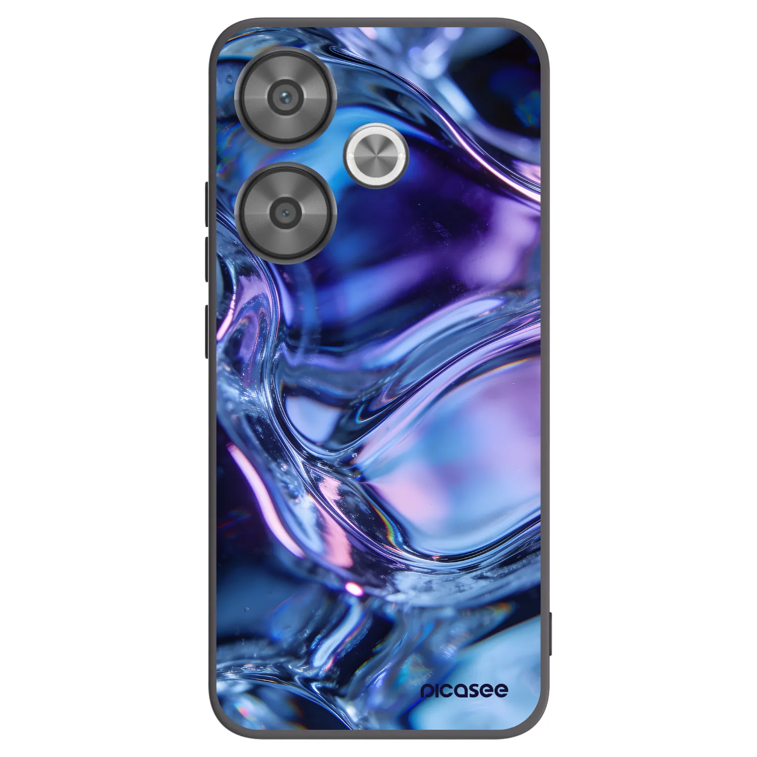 Picasee crna silikonska maskica za Xiaomi Poco F6 - Iris liquid