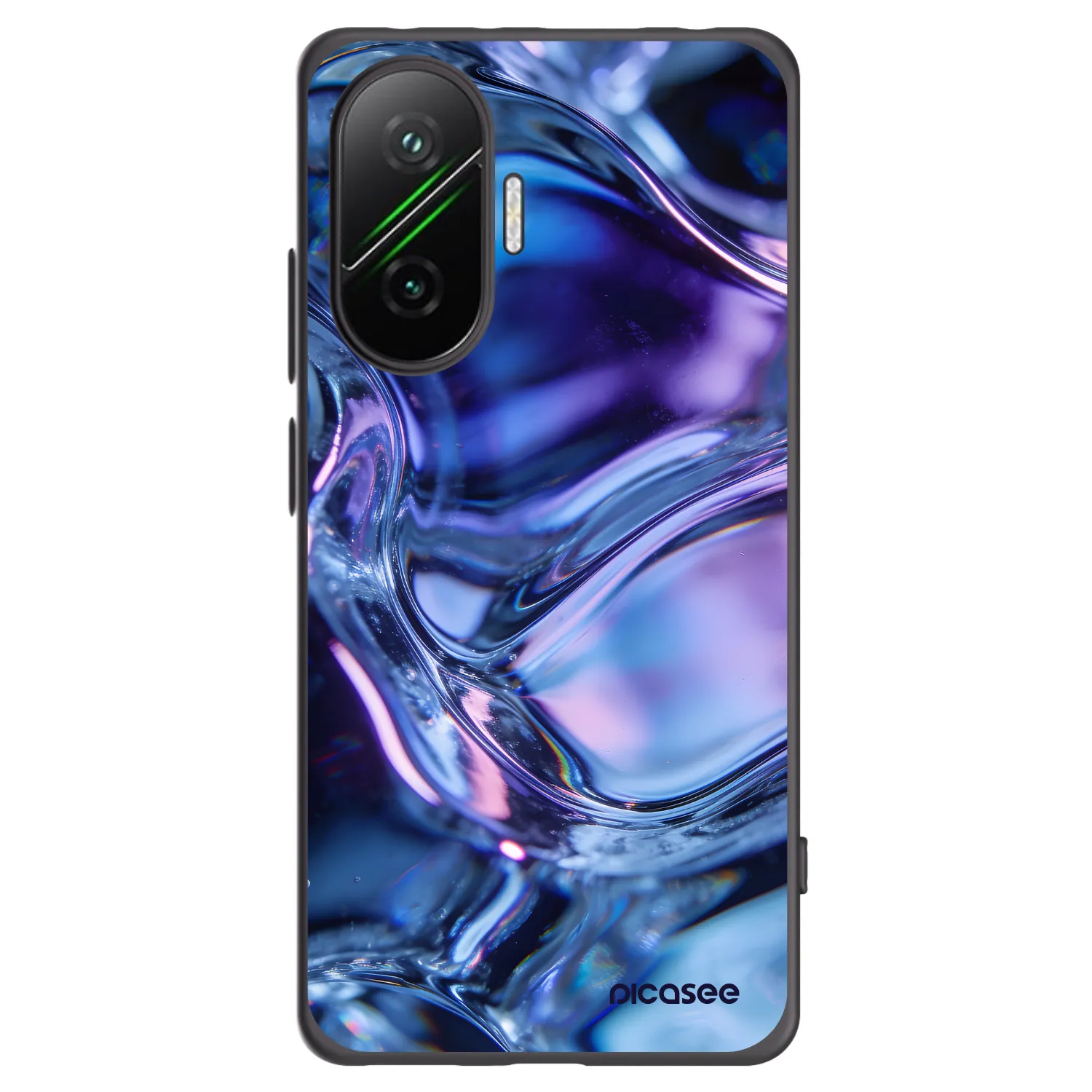Picasee crna silikonska maskica za Xiaomi Poco F7 5G - Iris liquid