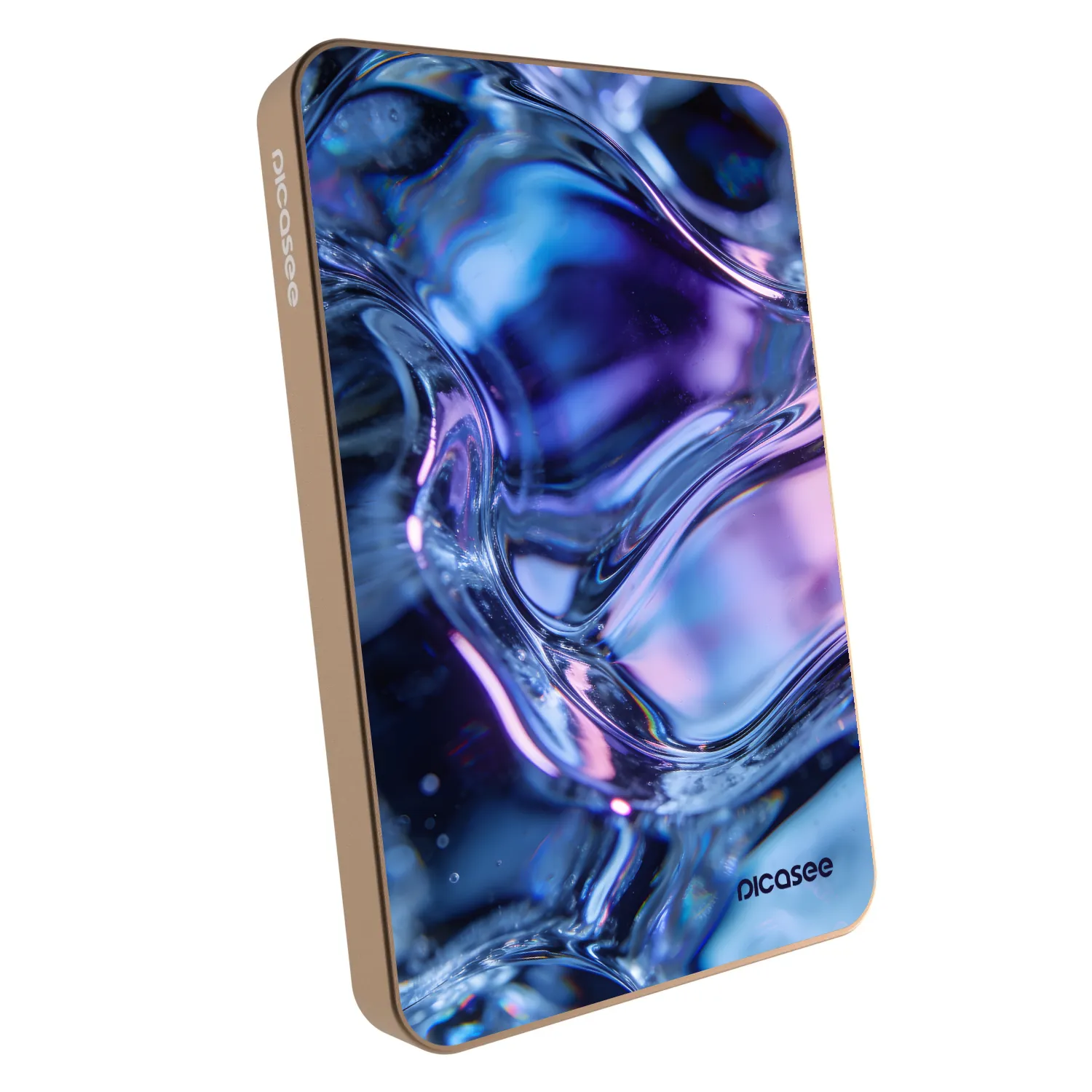Picasee Prijenosni punjač s MagSafe 5 000 mAh Zlatni - Iris liquid