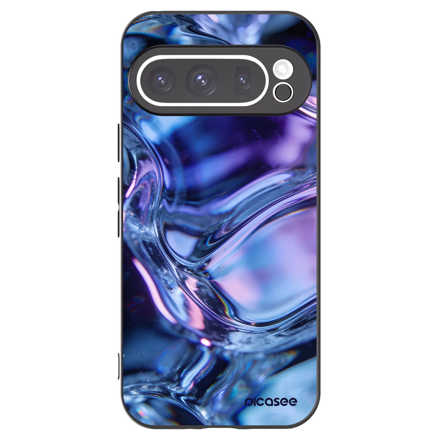 Picasee crna silikonska maskica za Google Pixel 9 Pro XL - Iris liquid