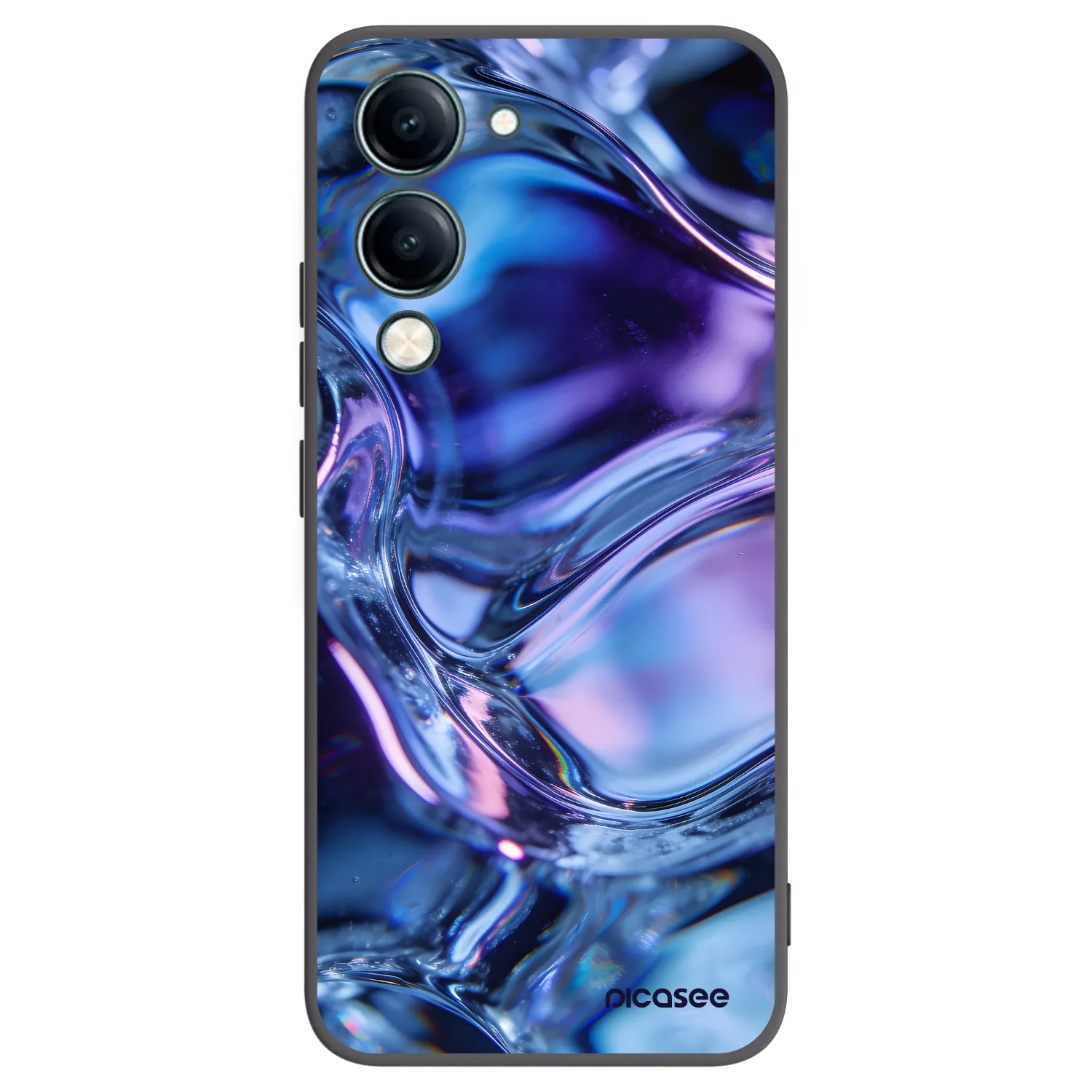Picasee crna silikonska maskica za Vivo Y29s 5G - Iris liquid