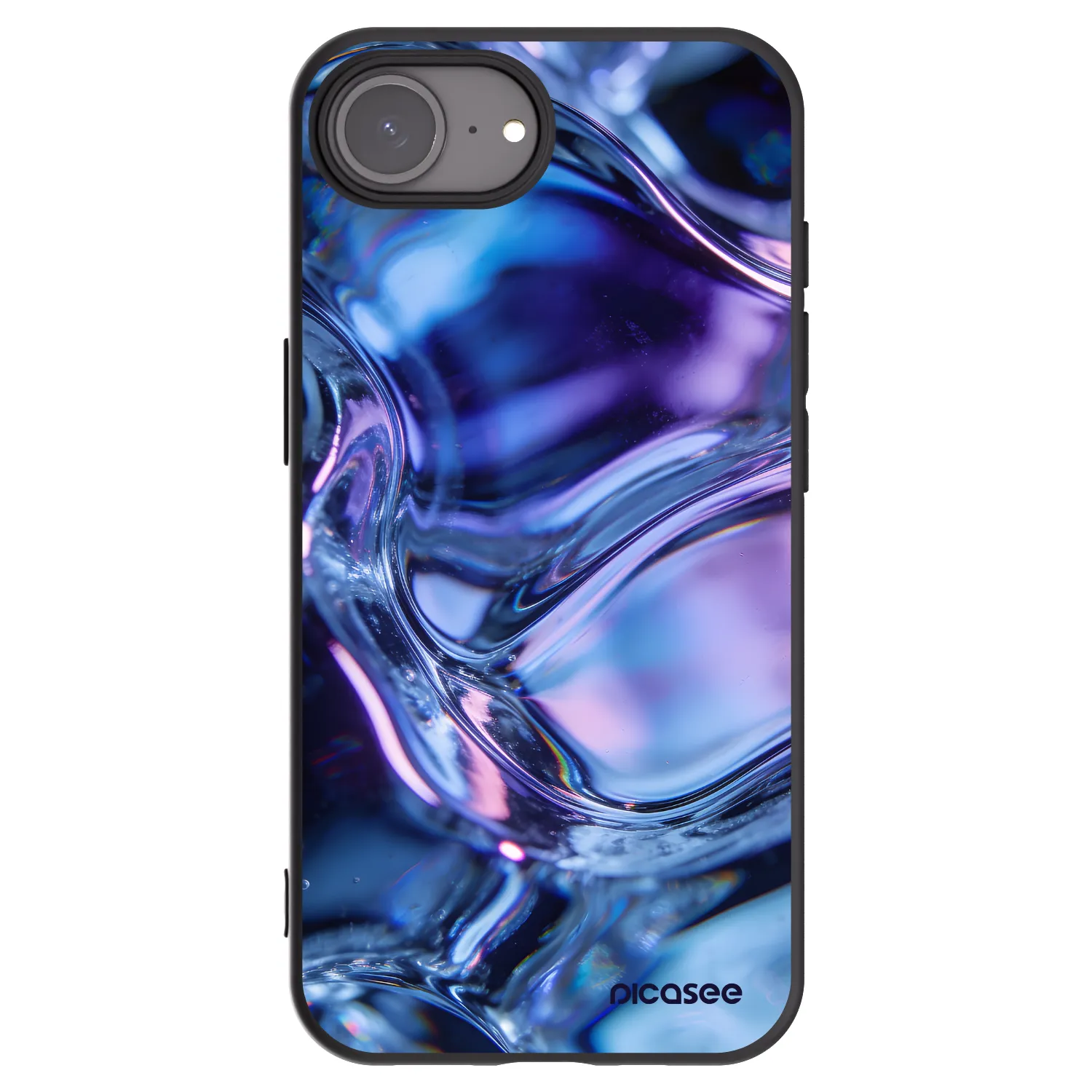 Picasee crna silikonska maskica za Apple iPhone 17e - Iris liquid