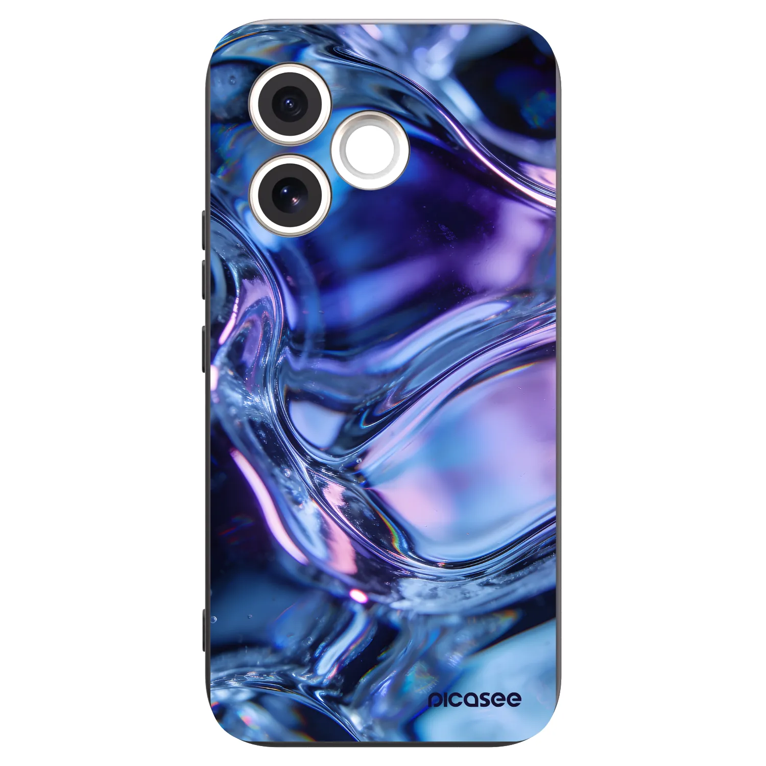 Picasee crna silikonska maskica za Honor 600 Lite - Iris liquid