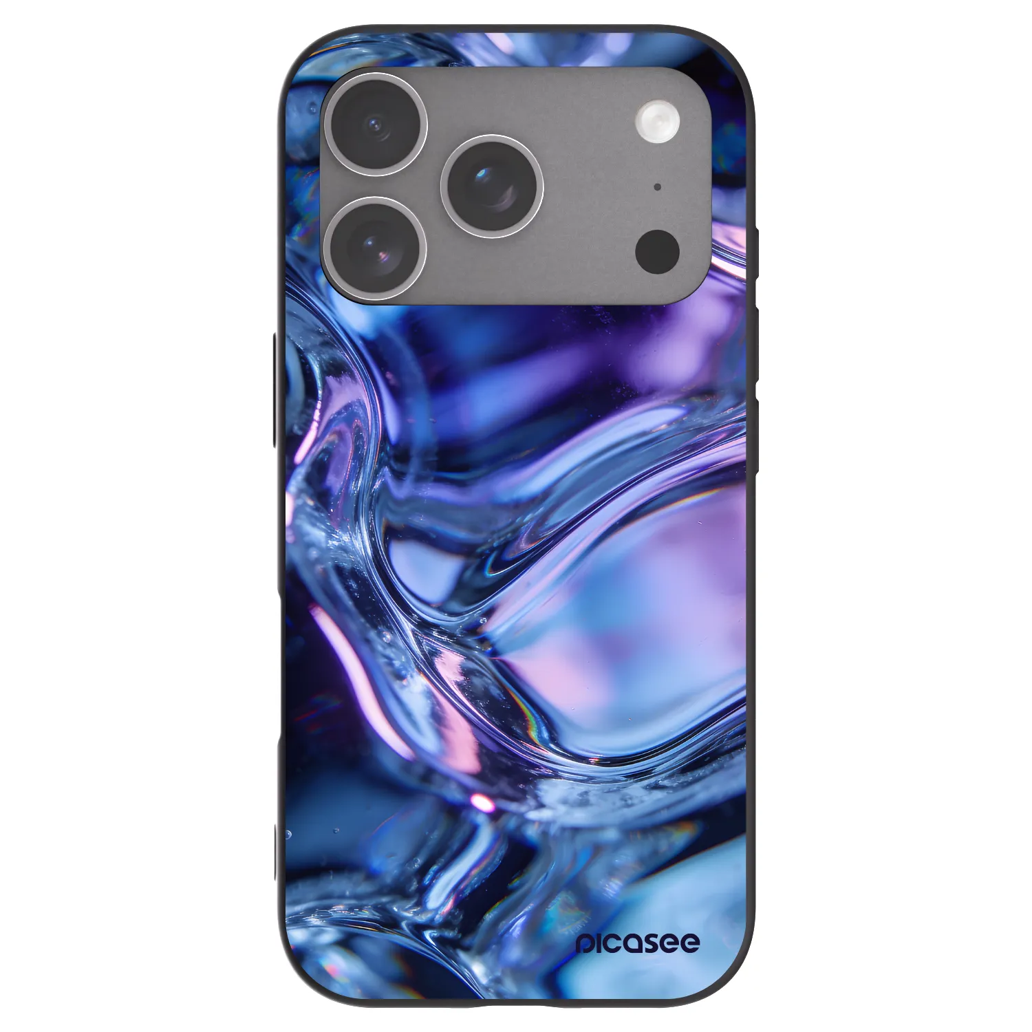 Picasee crna silikonska maskica za Apple iPhone 18 Pro - Iris liquid