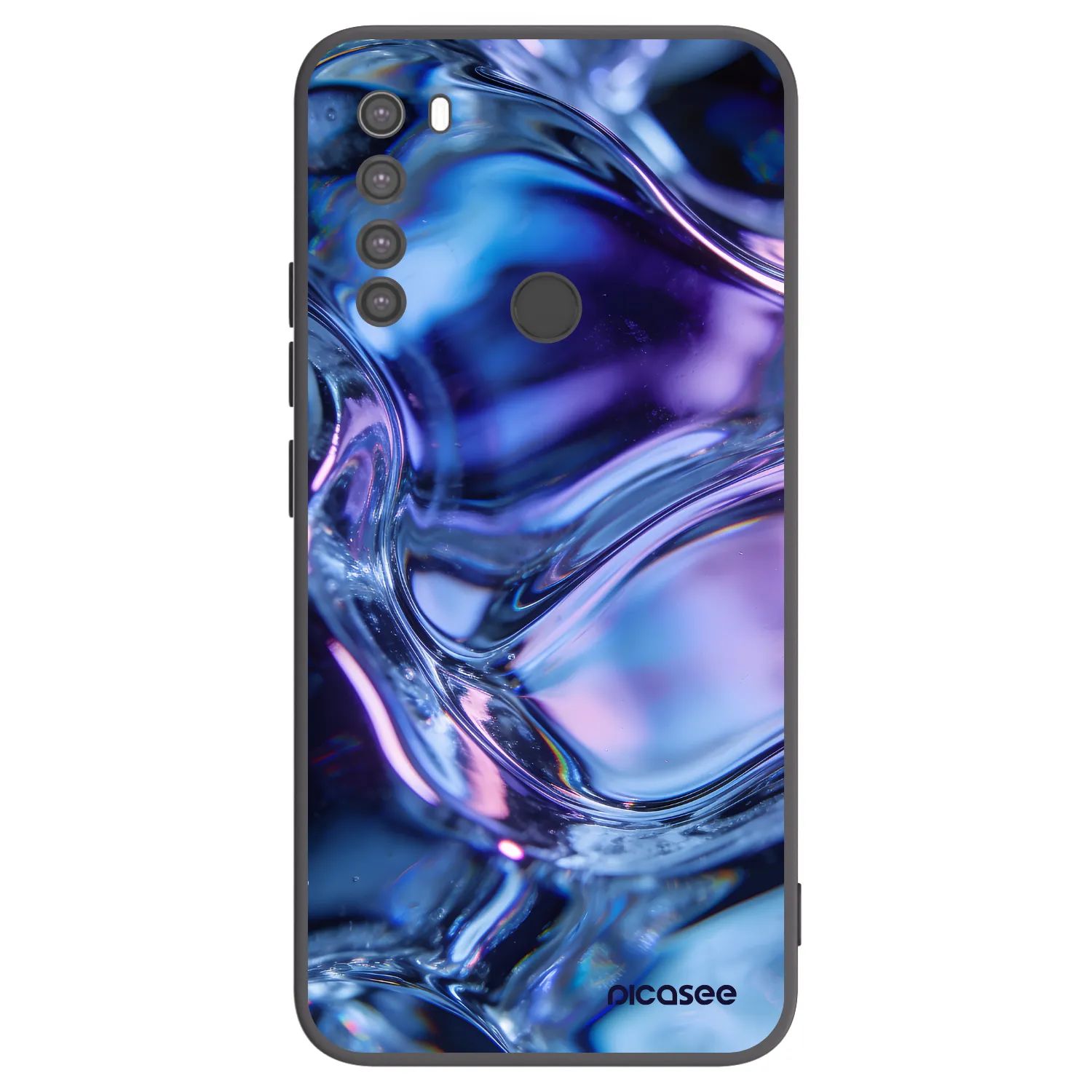 Picasee crna silikonska maskica za Xiaomi Redmi Note 8 - Iris liquid