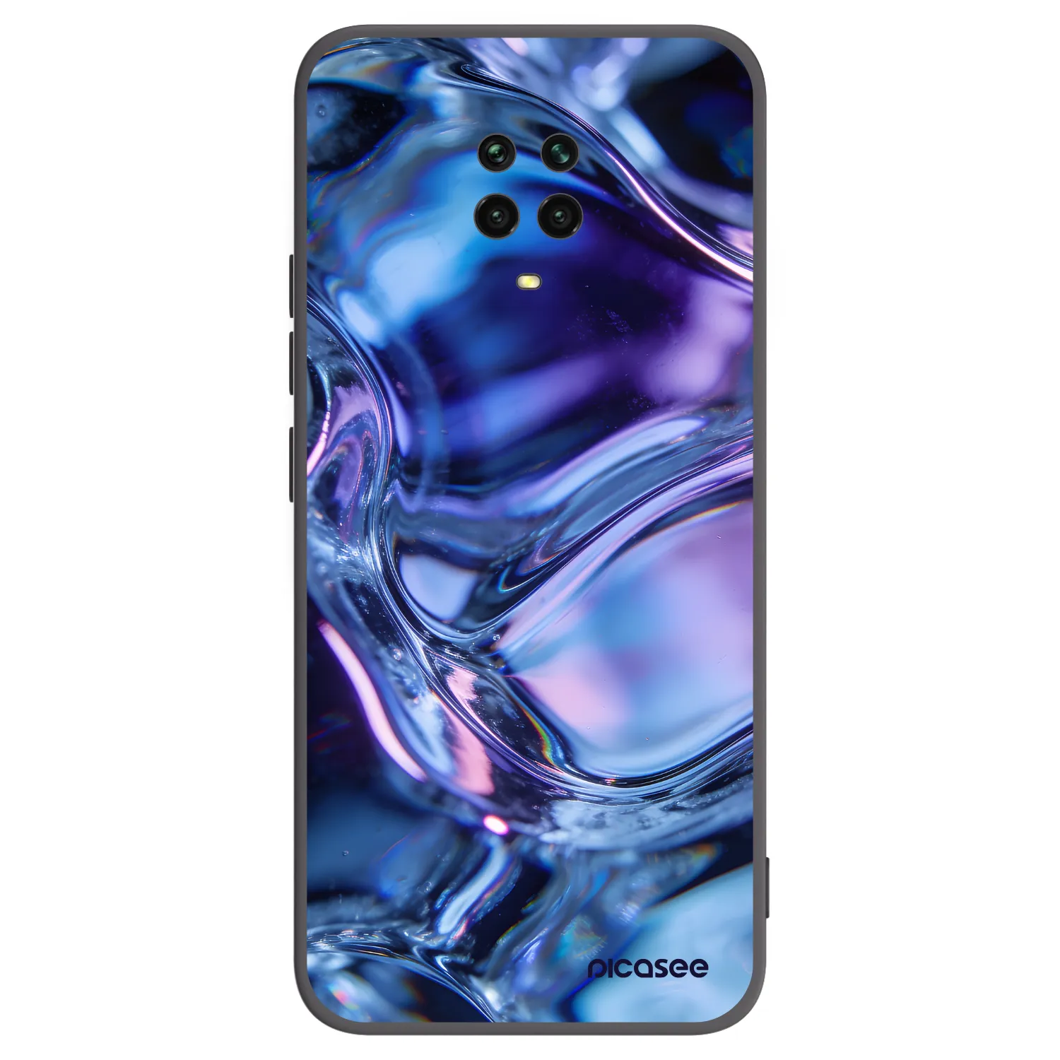 Picasee crna silikonska maskica za Xiaomi Redmi Note 9 Pro - Iris liquid
