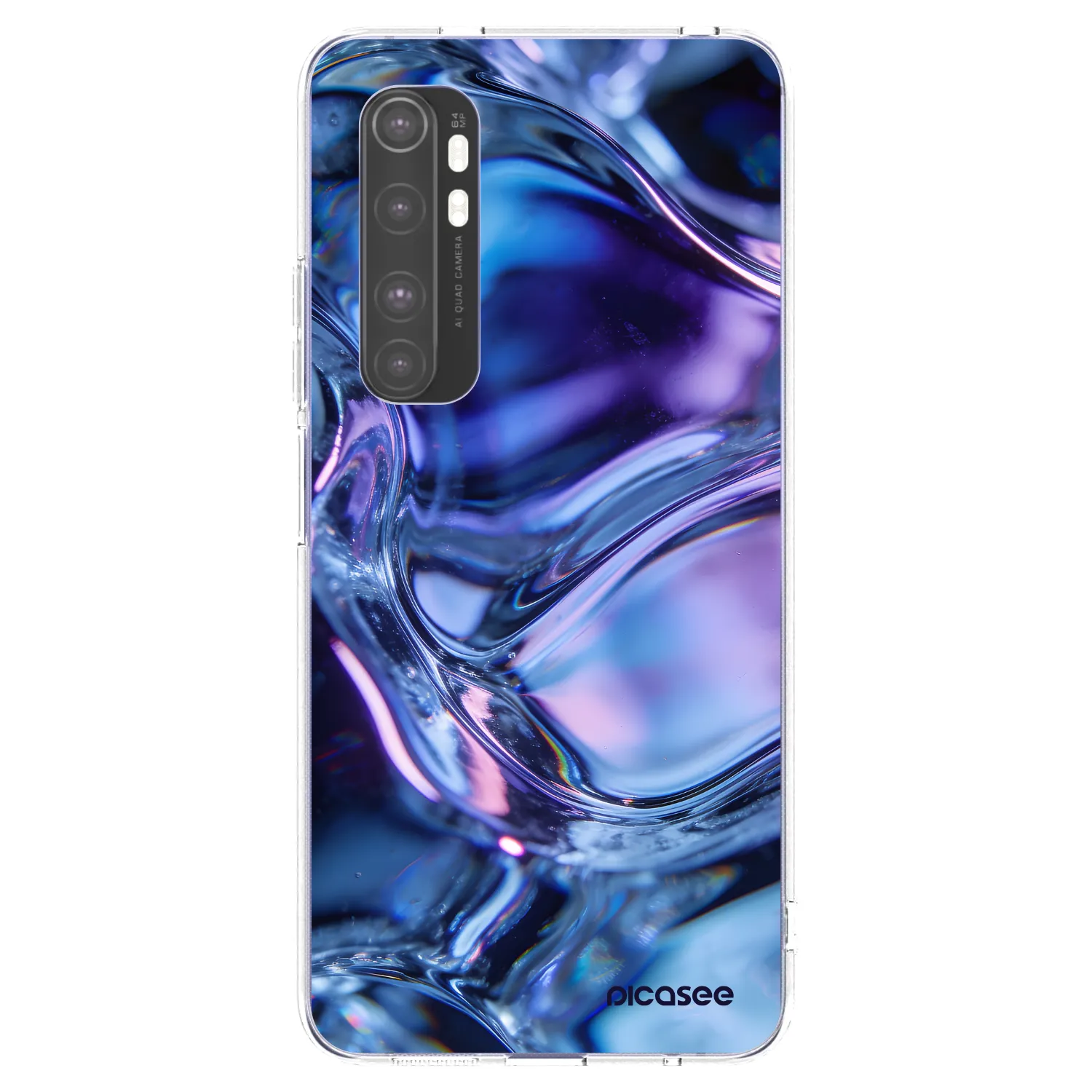 Picasee silikonska prozirna maskica za Xiaomi Mi Note 10 Lite - Iris liquid