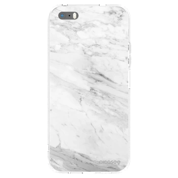 Picasee silikonska prozirna maskica za Apple iPhone 5/5S/SE - White marble