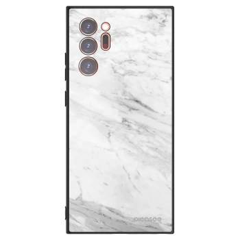 Picasee crna silikonska maskica za Samsung Galaxy Note 20 Ultra - White marble