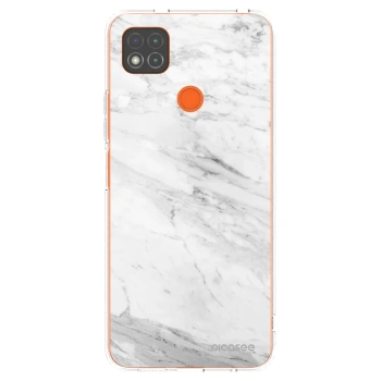 Picasee silikonska prozirna maskica za Xiaomi Redmi 9C - White marble