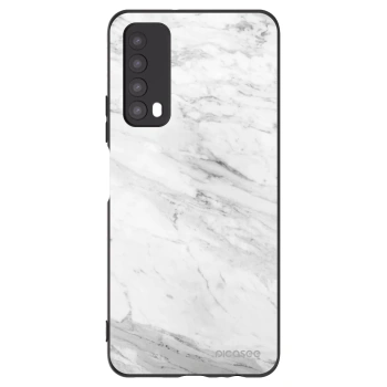 Picasee crna silikonska maskica za Huawei P Smart 2021 - White marble