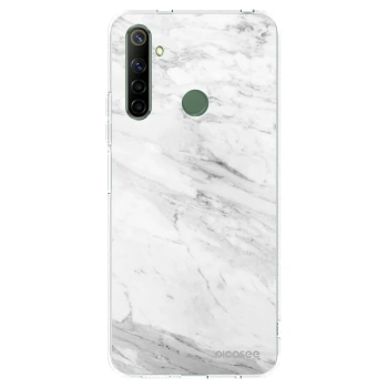 Picasee silikonska prozirna maskica za Realme 6i - White marble