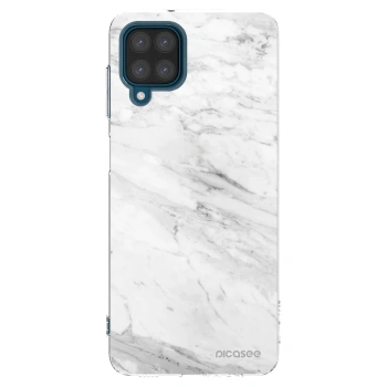 Picasee silikonska prozirna maskica za Samsung Galaxy A12 A125F - White marble