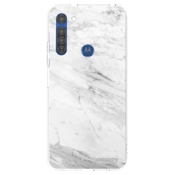 Maskica za Motorola Moto G8 - White marble