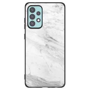 Picasee crna silikonska maskica za Samsung Galaxy A72 A725F - White marble