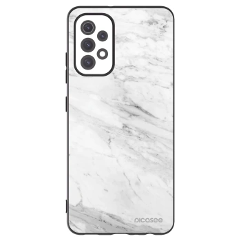 Picasee crna silikonska maskica za Samsung Galaxy A32 5G A326B - White marble