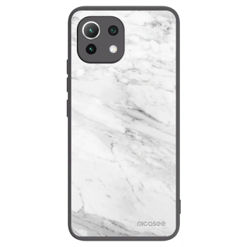 Picasee crna silikonska maskica za Xiaomi Mi 11 Lite - White marble