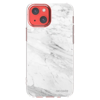 Picasee silikonska prozirna maskica za Apple iPhone 13 mini - White marble