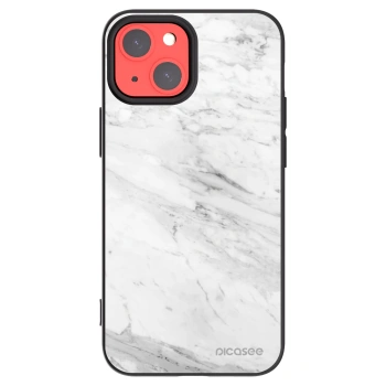 Picasee crna silikonska maskica za Apple iPhone 13 mini - White marble
