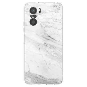 Picasee silikonska prozirna maskica za Xiaomi Poco F3 - White marble