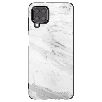 Picasee crna silikonska maskica za Samsung Galaxy M12 M127F - White marble