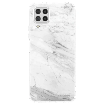 Picasee silikonska prozirna maskica za Samsung Galaxy A22 A225F 4G - White marble