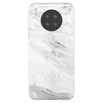 Picasee silikonska prozirna maskica za Huawei Nova 8i - White marble