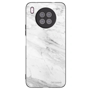 Picasee crna silikonska maskica za Huawei Nova 8i - White marble