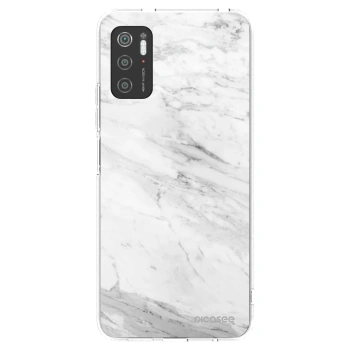 Picasee silikonska prozirna maskica za Xiaomi Poco M3 Pro 5G - White marble
