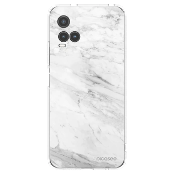 Picasee silikonska prozirna maskica za Vivo Y33s - White marble